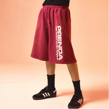 韓國PRENDA -  GRADIENT RAWCUT SHORTS MAGENTA